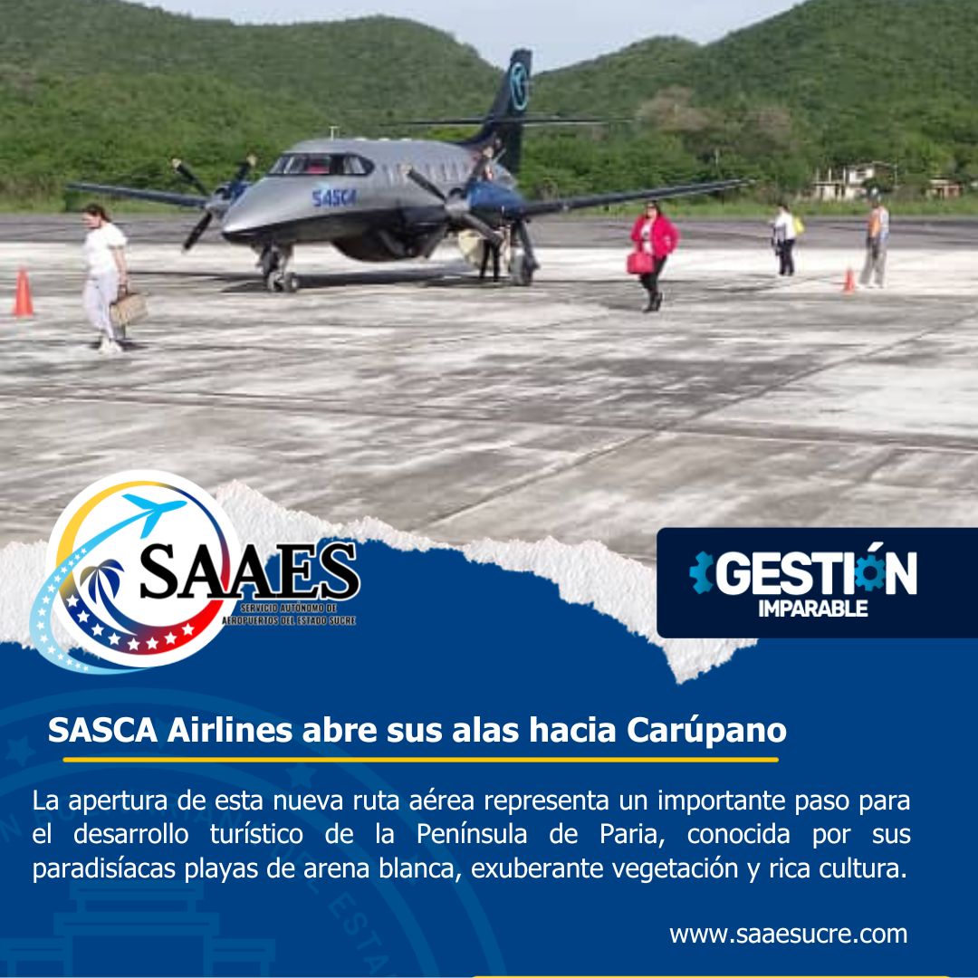 SASCA Airlines abre sus alas hacia Carúpano